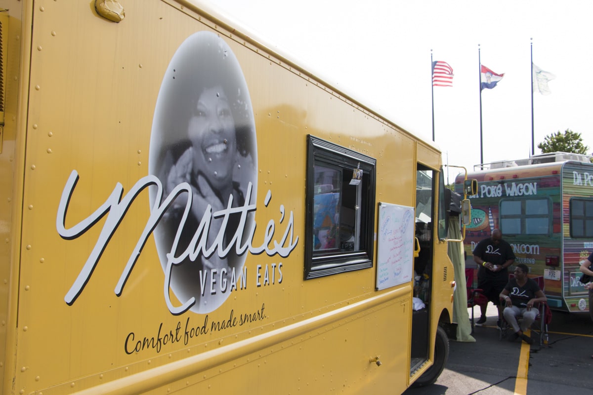 Mattie's Vegan Eats food truck in Independence, Missouri, in 2019